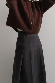 Pleated Suit Skirt