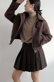 Padded Espresso Wool Jacket