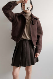 Padded Espresso Wool Jacket