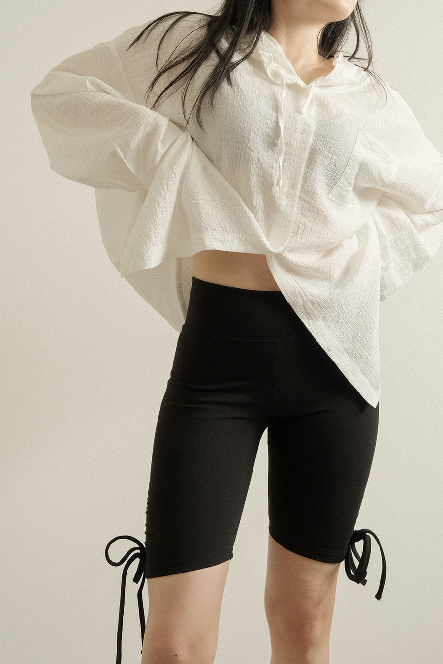 Ribbon Half Leggings