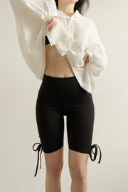 Ribbon Half Leggings