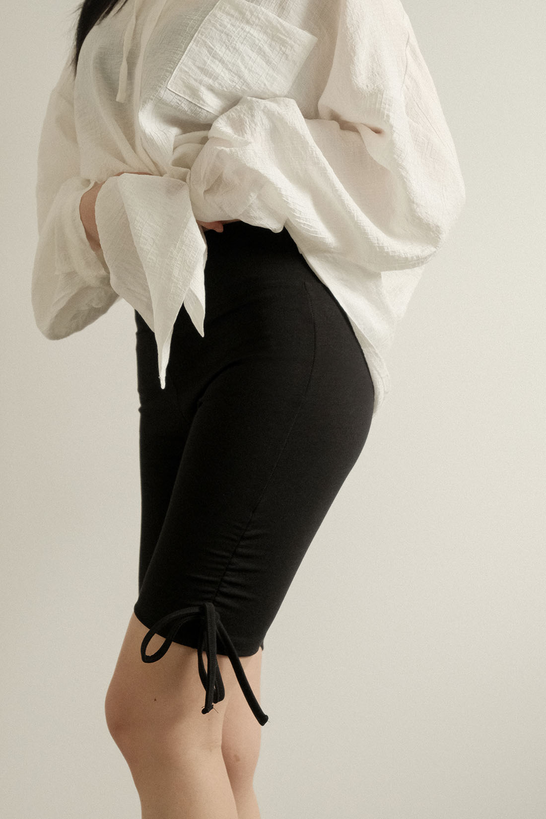 Ribbon Half Leggings