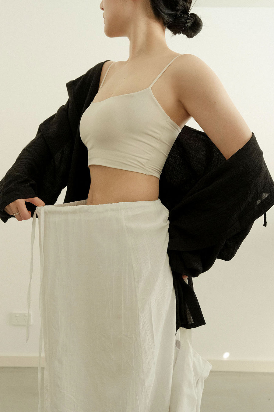 Textured Satin Skirt