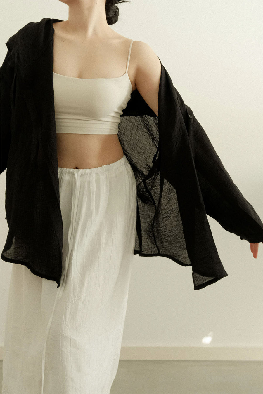 Textured Satin Skirt