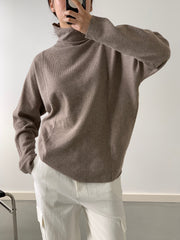 by DOE - Mock-Neck Woven Knit Sweater