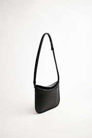 LÉMÉLS - FLAT SQUARE HOBO (BLACK CROCO)