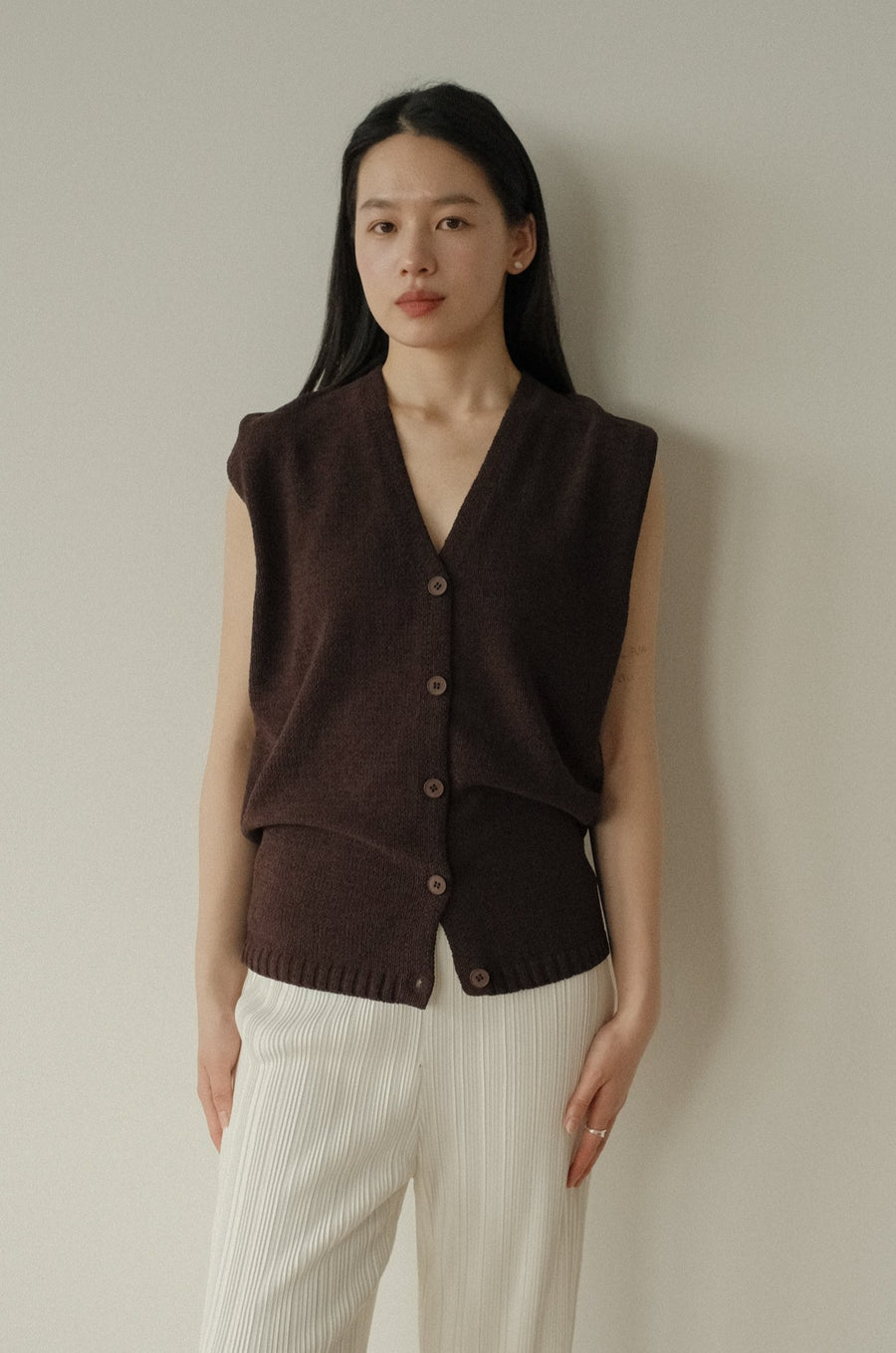 by DOE - Textured Knitted Vest