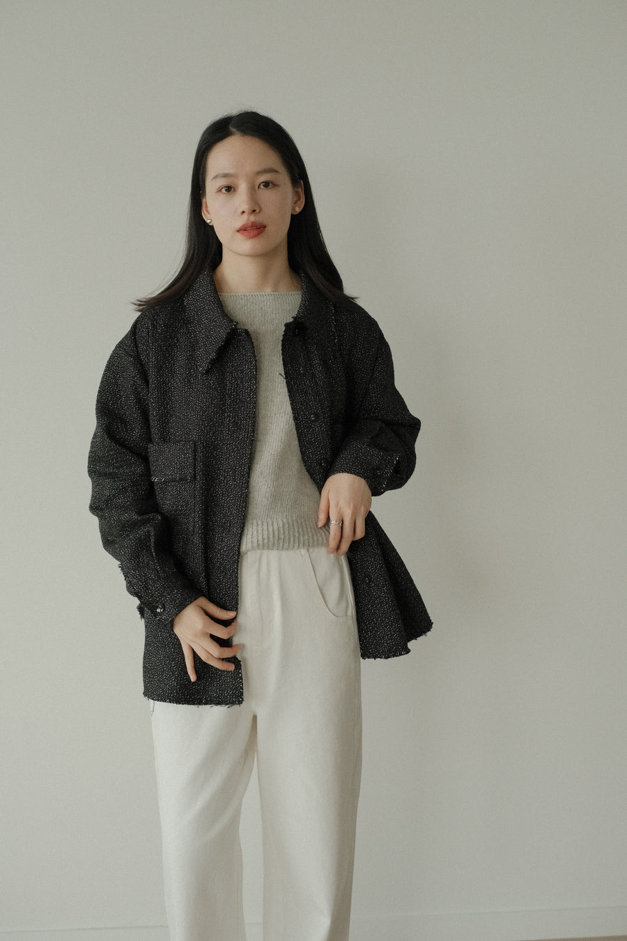 by DOE - Tweed Shirt Jacket
