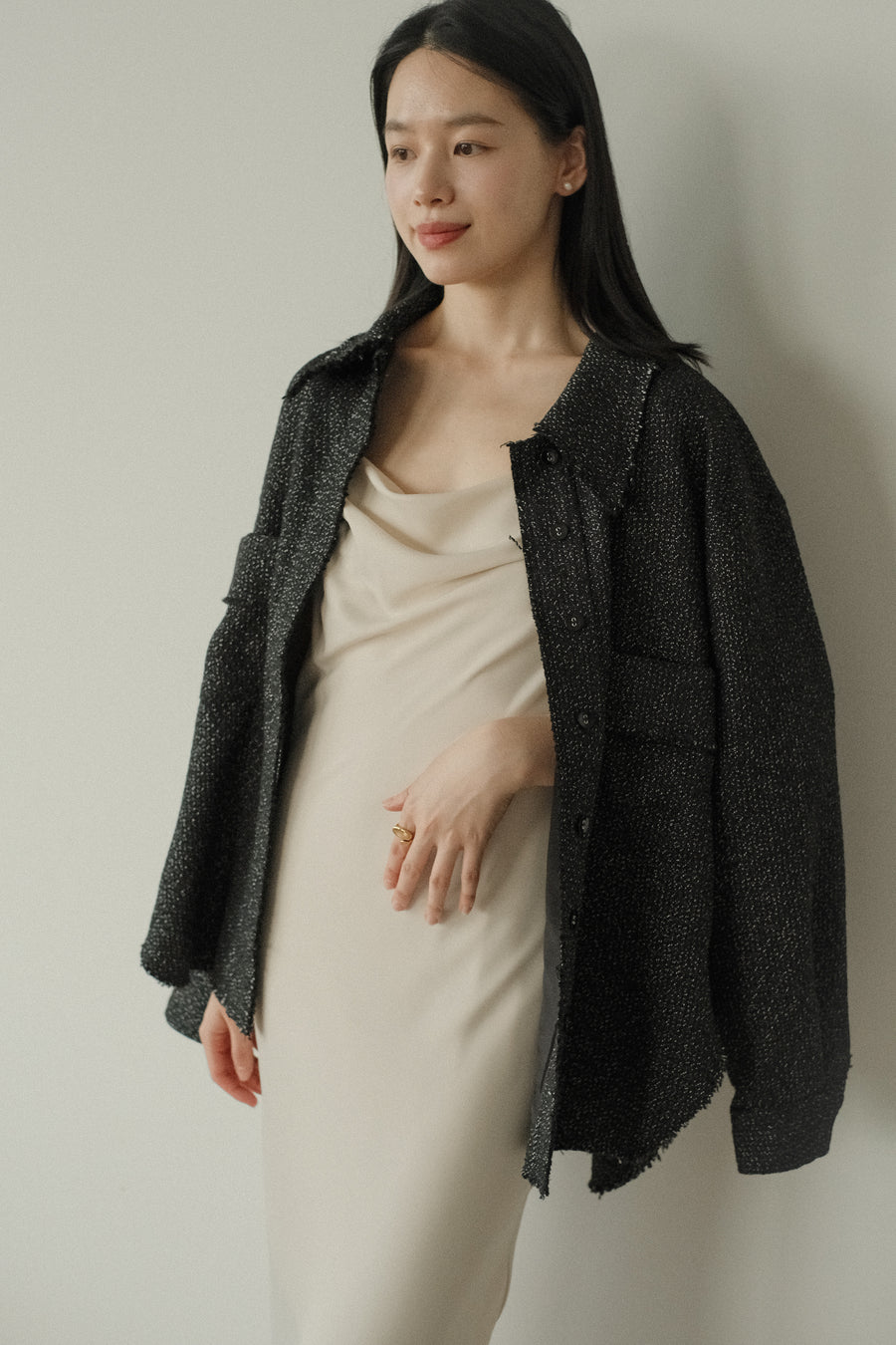 by DOE - Tweed Shirt Jacket