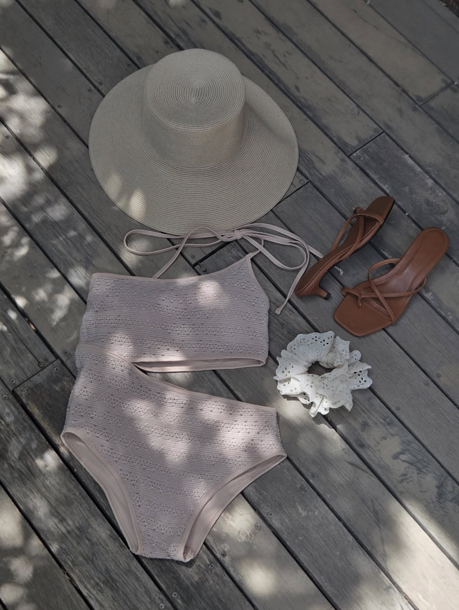 Contour Cutout Knitted Swimsuit (PREORDER)