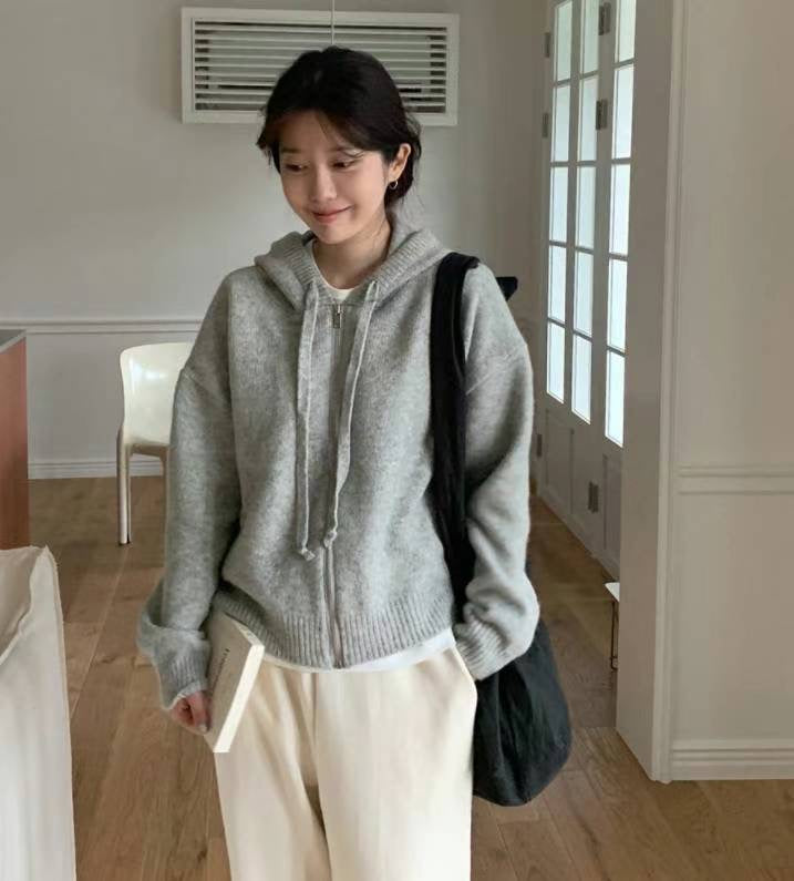 Wool Alpaca Hooded Jacket