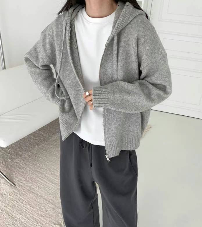 Wool Alpaca Hooded Jacket