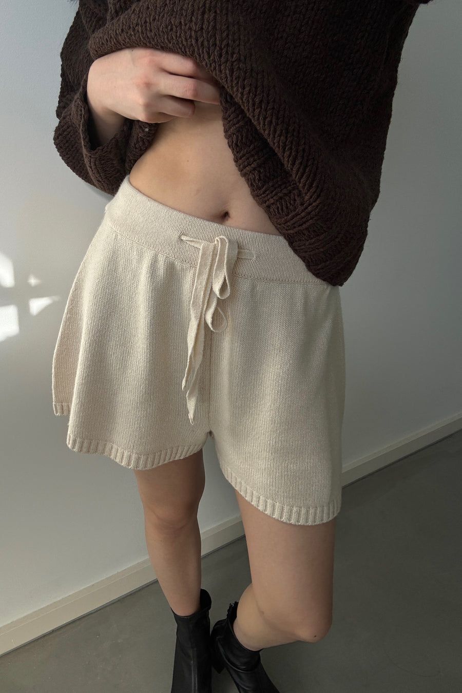 Merino Wool Knitted Shorts