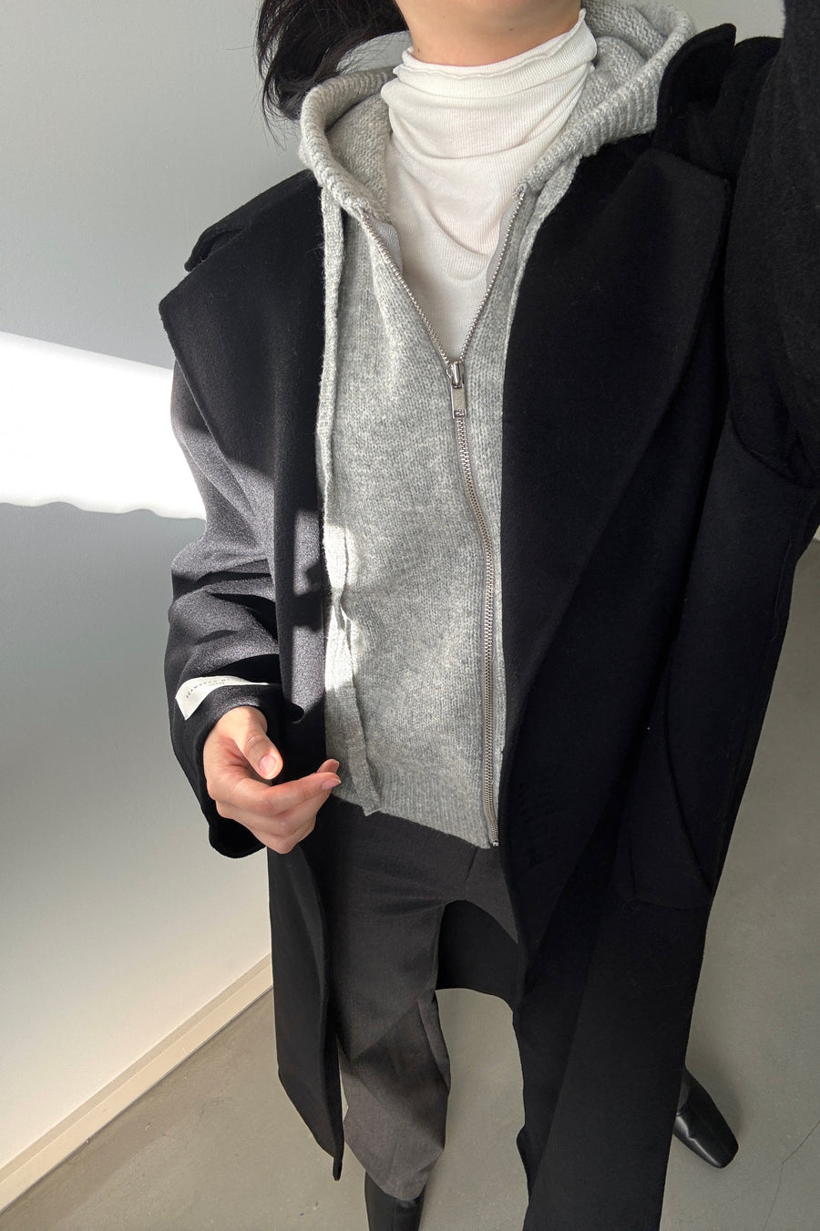 Wool Alpaca Hooded Jacket