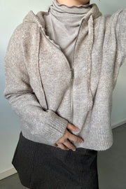 Wool Alpaca Hooded Jacket