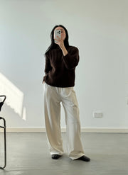 Mock Neck Wool Sweater