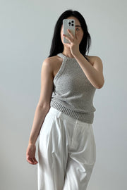 Pebble Bouclé Halter Top