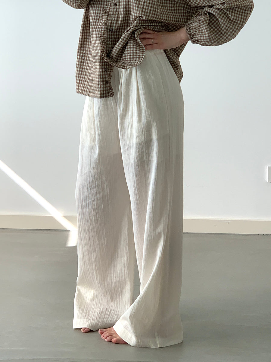 Crinkle Side Strap Pants