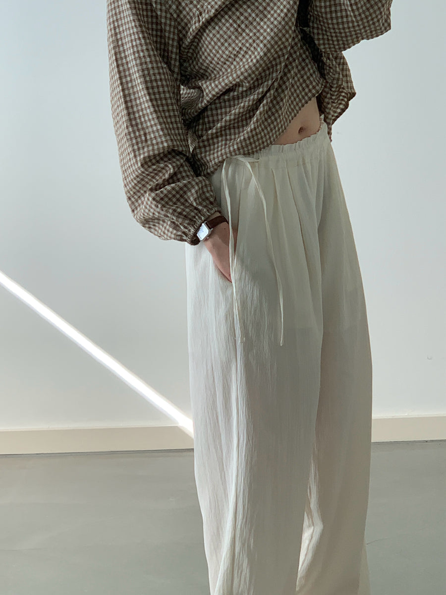 Crinkle Side Strap Pants