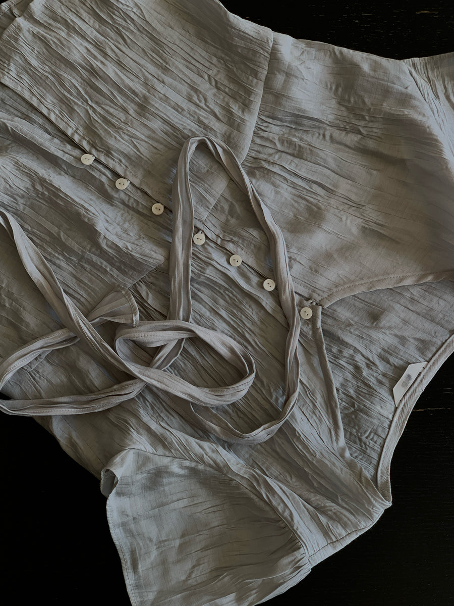 Crinkle Tie Blouse