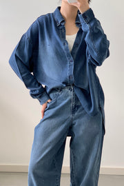 by DOE - Soft Denim Arc-Sleeve Washed Shirt (3rd preorder)