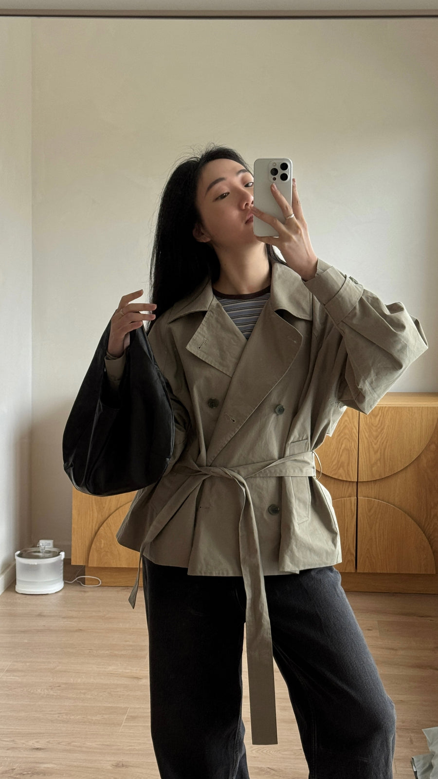 Short Khaki Trench