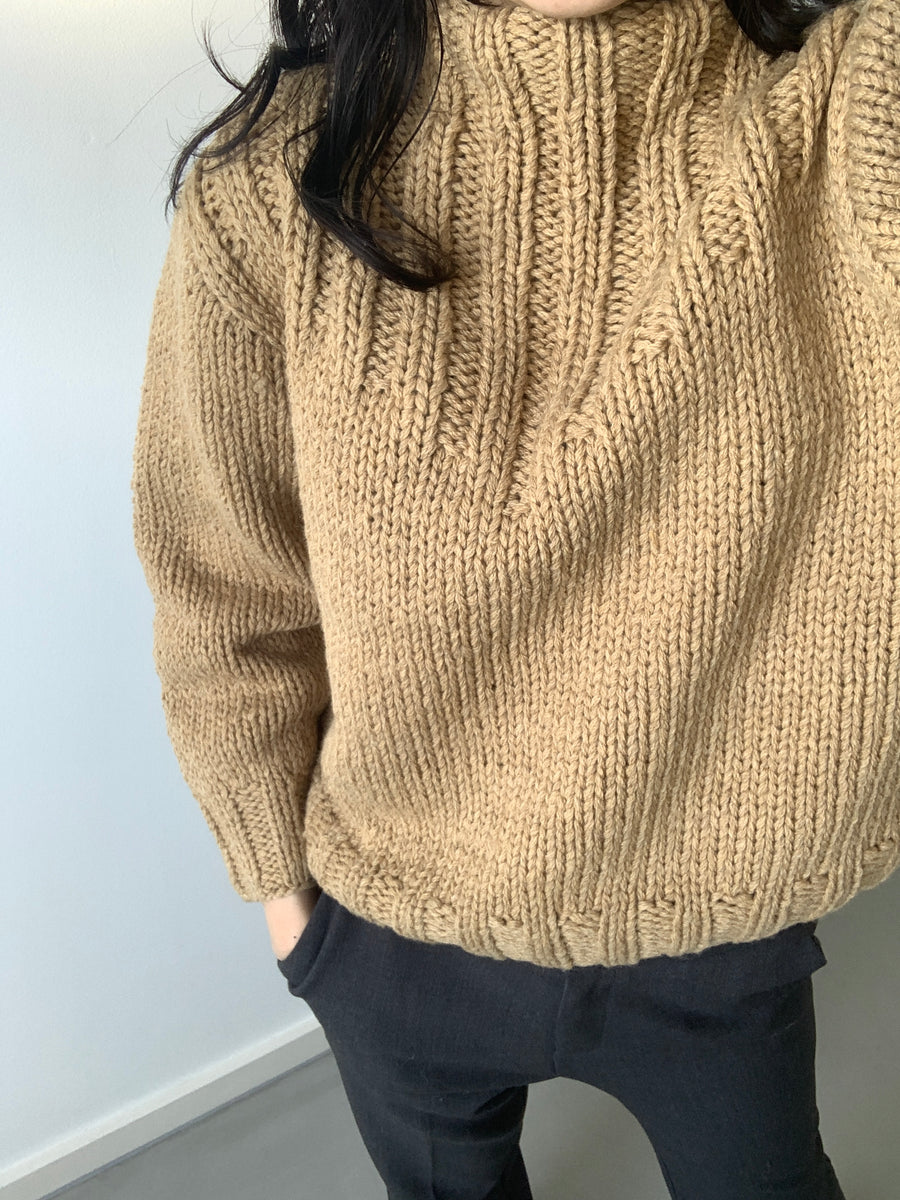 Mock Neck Wool Sweater