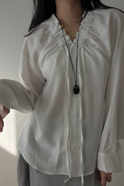 Marvel Ruffle Tie Blouse