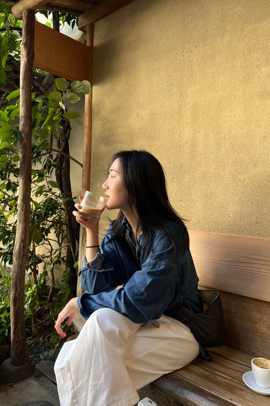 by DOE - Soft Denim Arc-Sleeve Washed Shirt (3rd preorder)