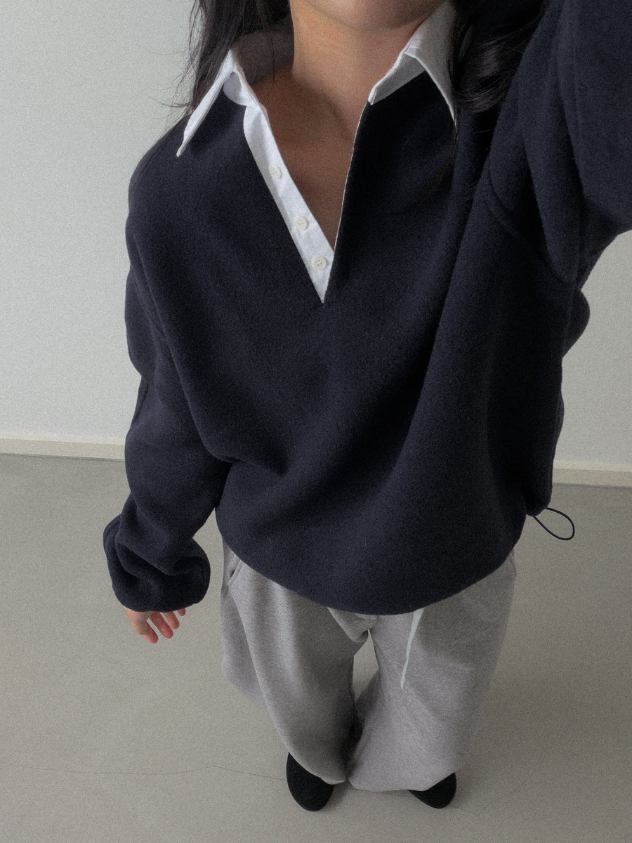 Mono Wool Collar Sweatshirt