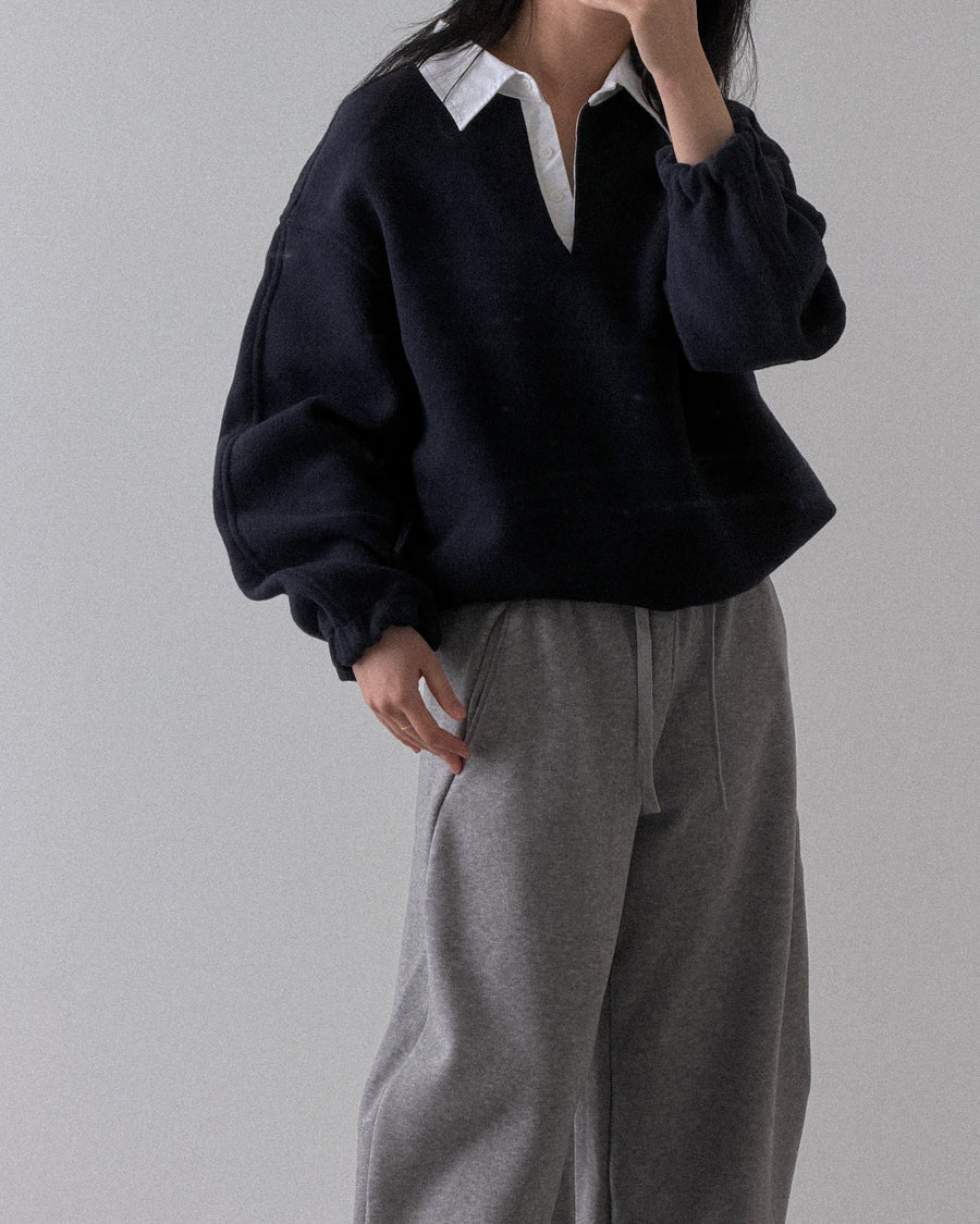 Mono Wool Collar Sweatshirt