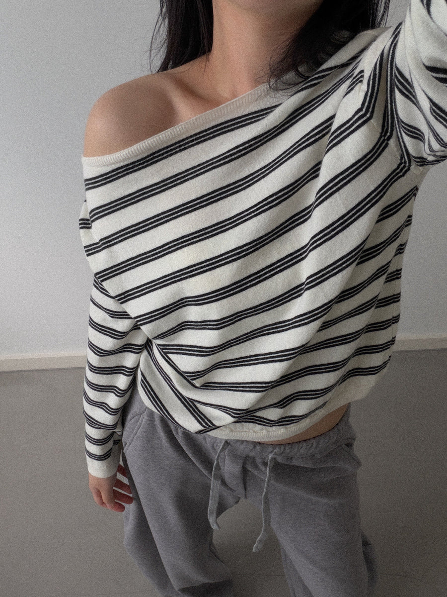 Noa Boat Neck Stripe Knit