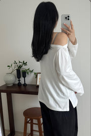 Cloud Off Shoulder Long Tee