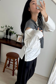 Cloud Off Shoulder Long Tee