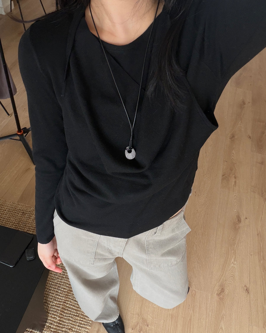 Halterneck Drape Knit