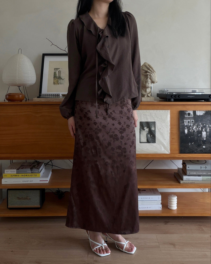 Floral Brown Skirt