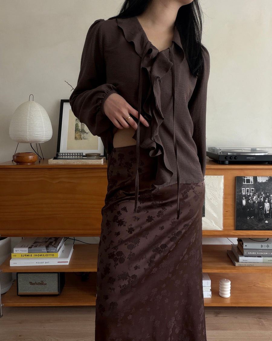 Floral Brown Skirt