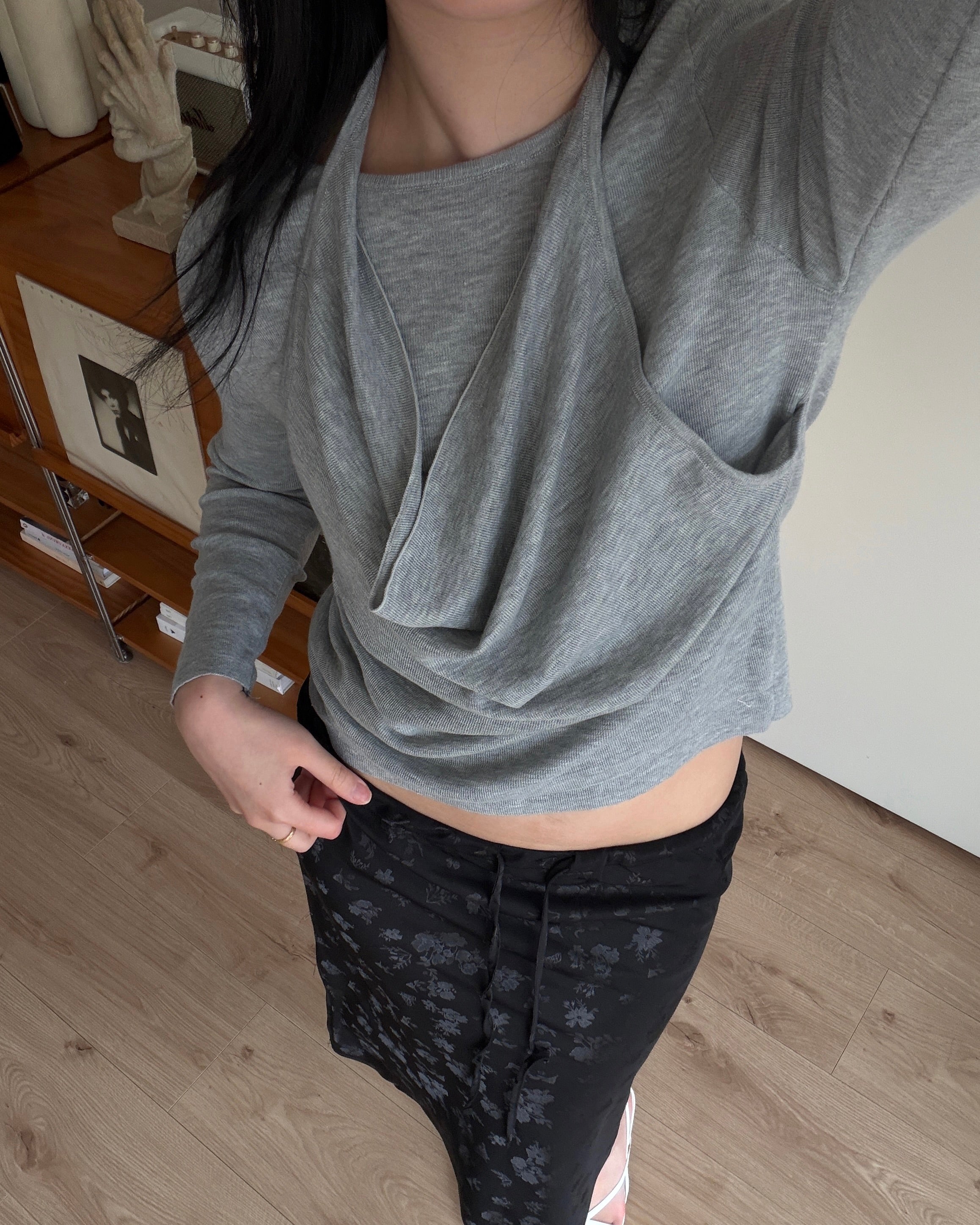 Halterneck Drape Knit