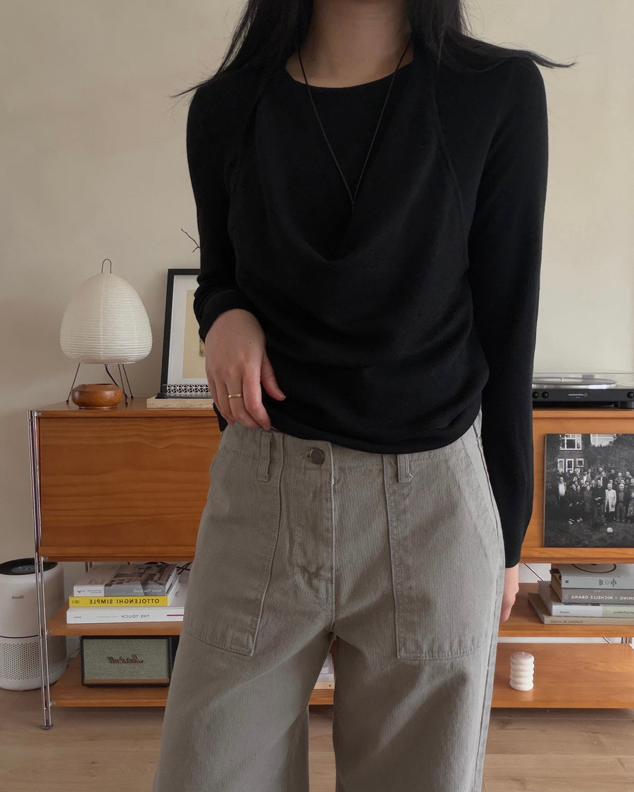 Halterneck Drape Knit