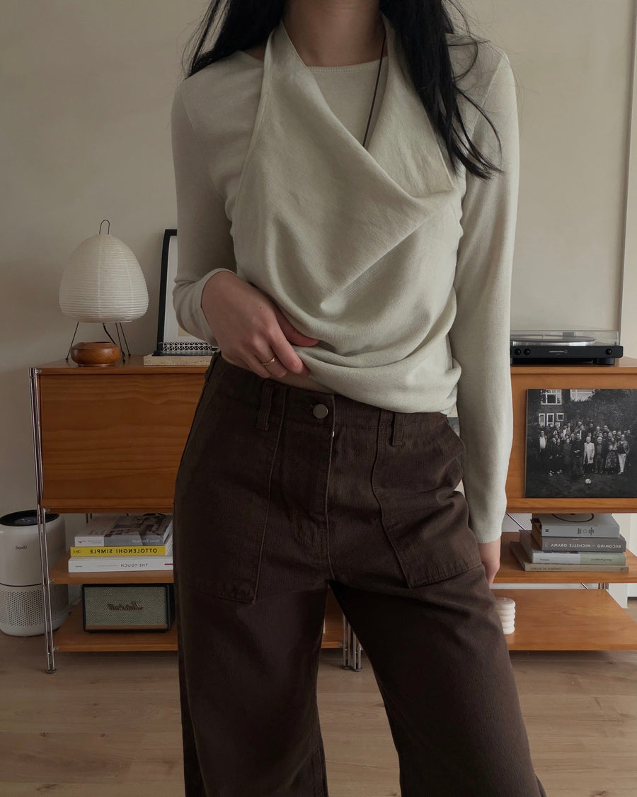 Halterneck Drape Knit