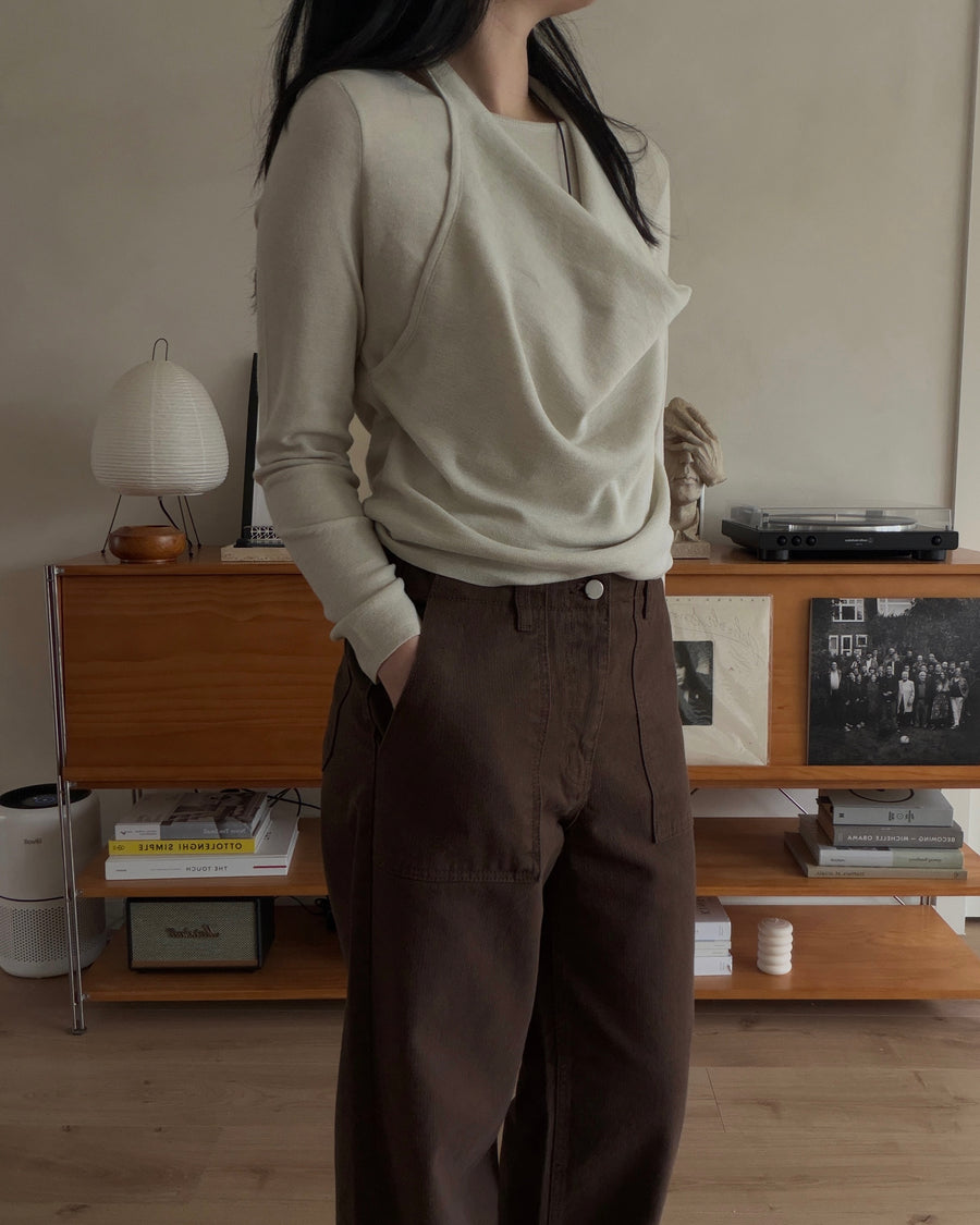 Halterneck Drape Knit