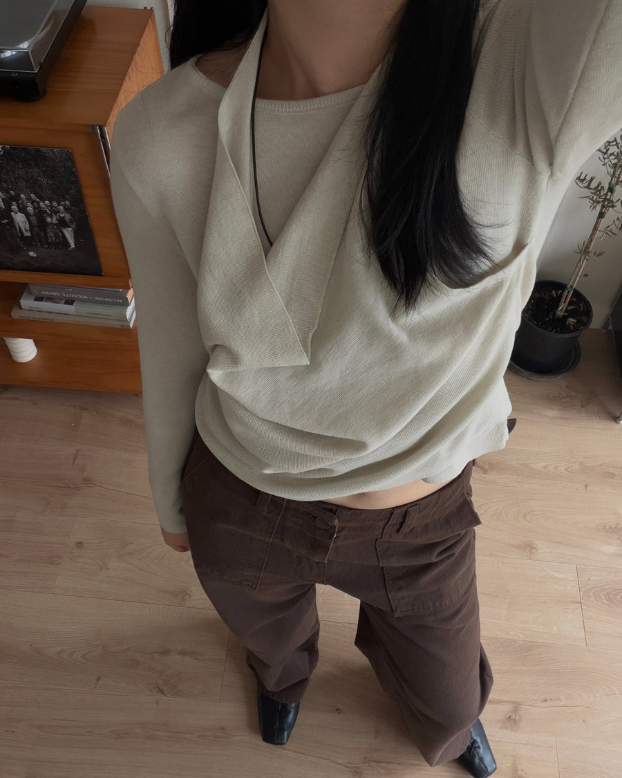 Halterneck Drape Knit