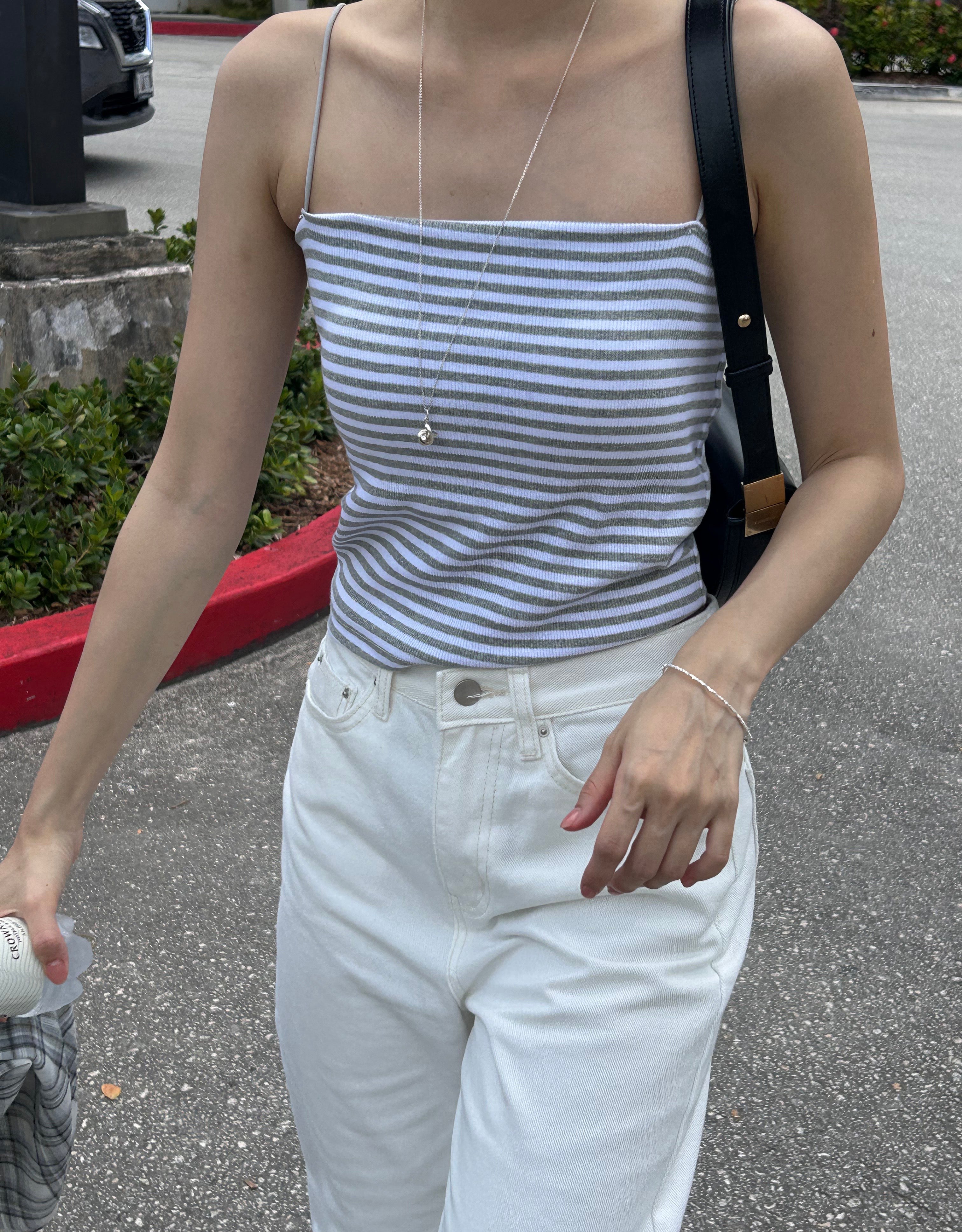 Striped Rib Cami Top