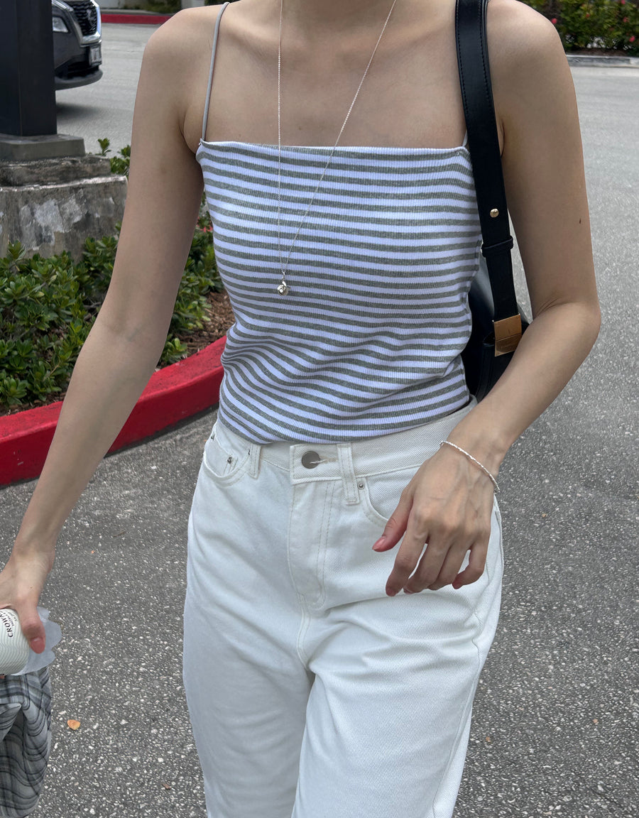 Striped Rib Cami Top