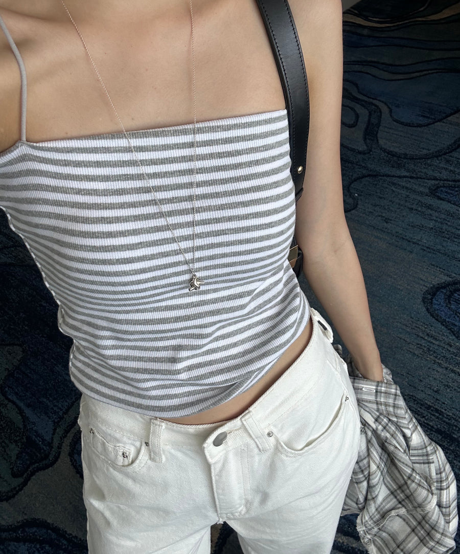 Striped Rib Cami Top