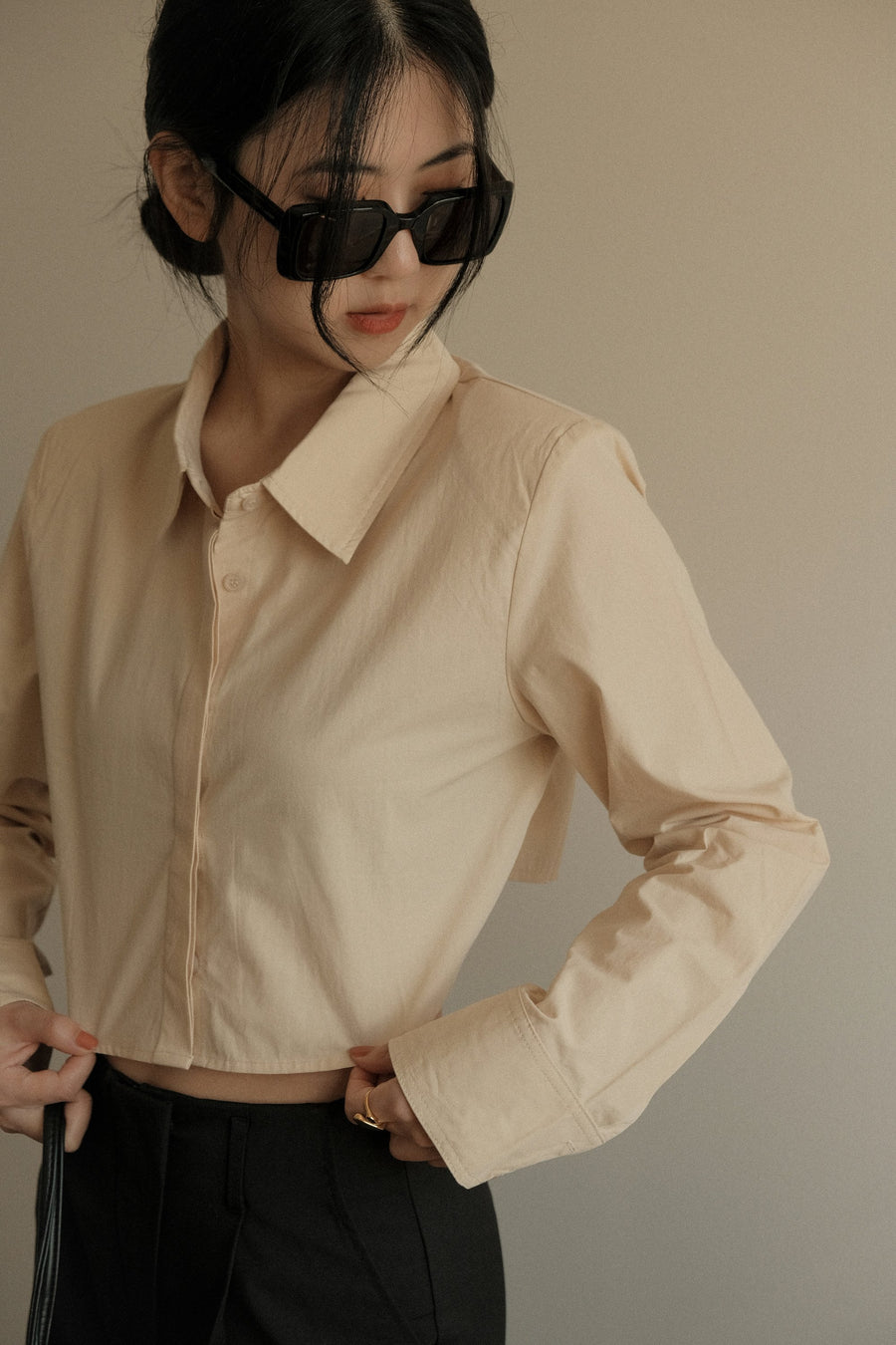 Butter Padded Crop Shirt