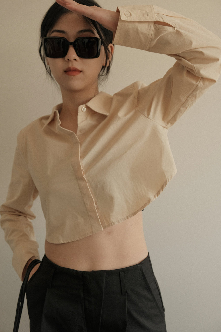 Butter Padded Crop Shirt