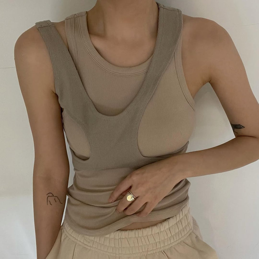 by DOE - Micro-rib Flattering Bra Tank