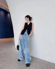 by DOE - Low-Rise Wide-Leg Denim Jeans