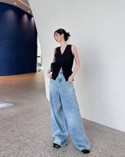 by DOE - Low-Rise Wide-Leg Denim Jeans